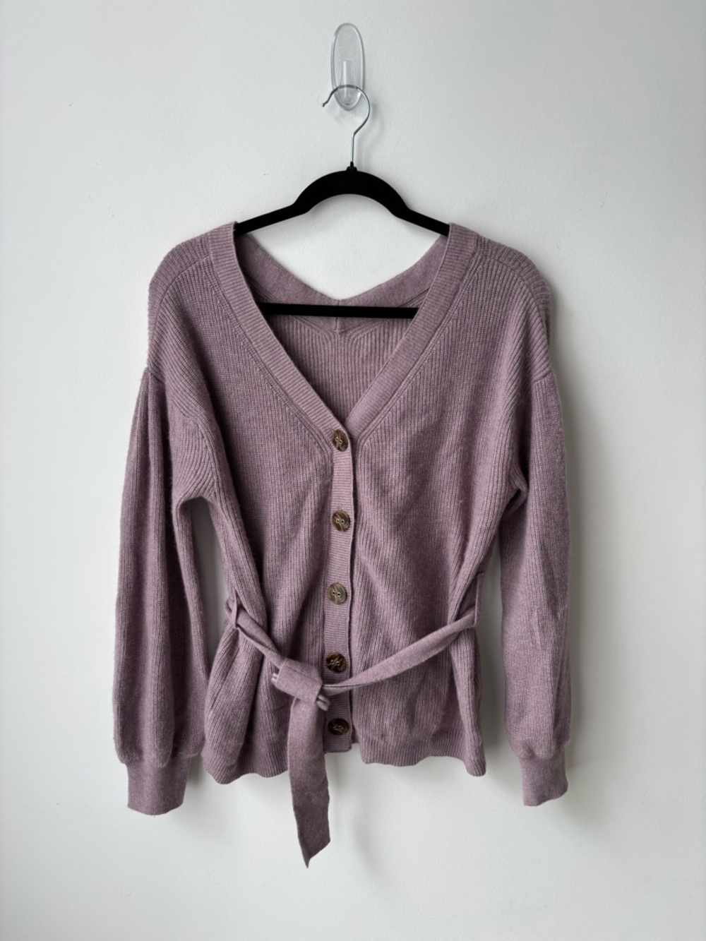 Jill Stuart Soft Knit Belted Cardigan – Angora Blend, Sezane Style (S/M)